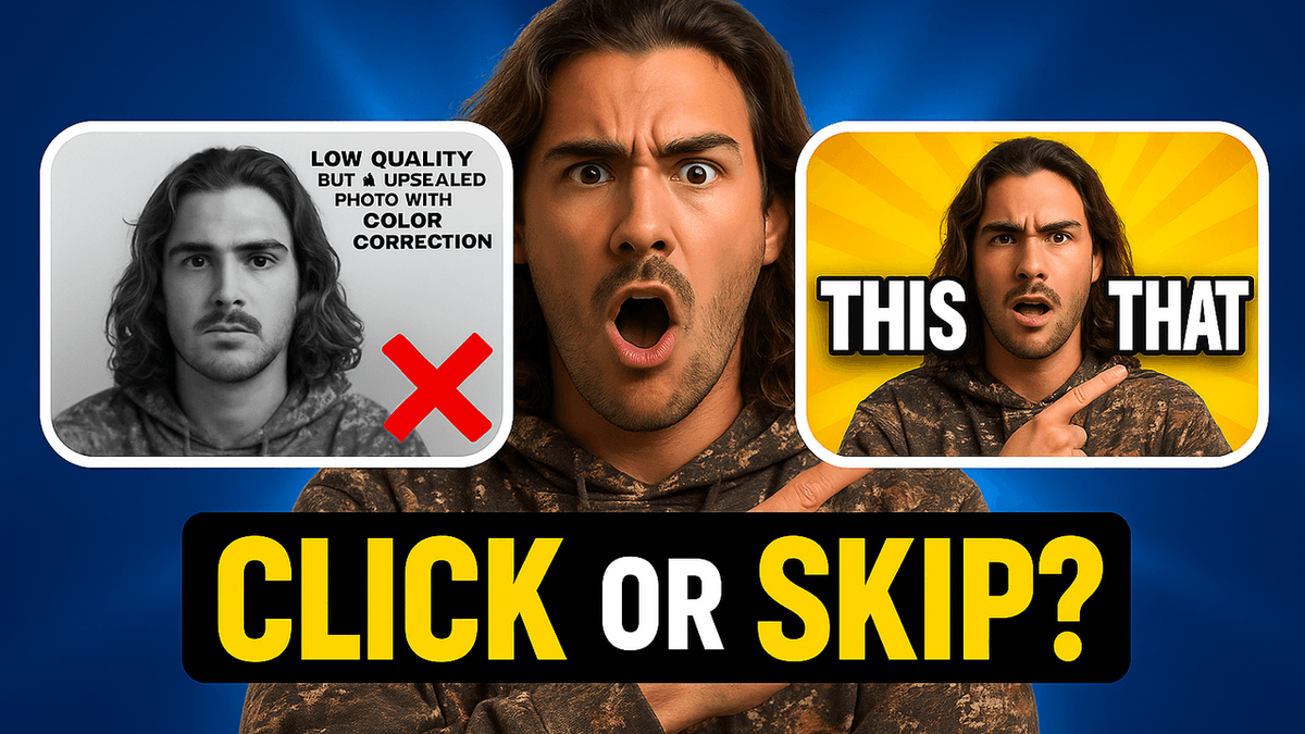 YouTube thumbnail comparison - before and after